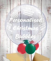 Personalised Christmas Bubble Balloon in a Box | Party Save Smile